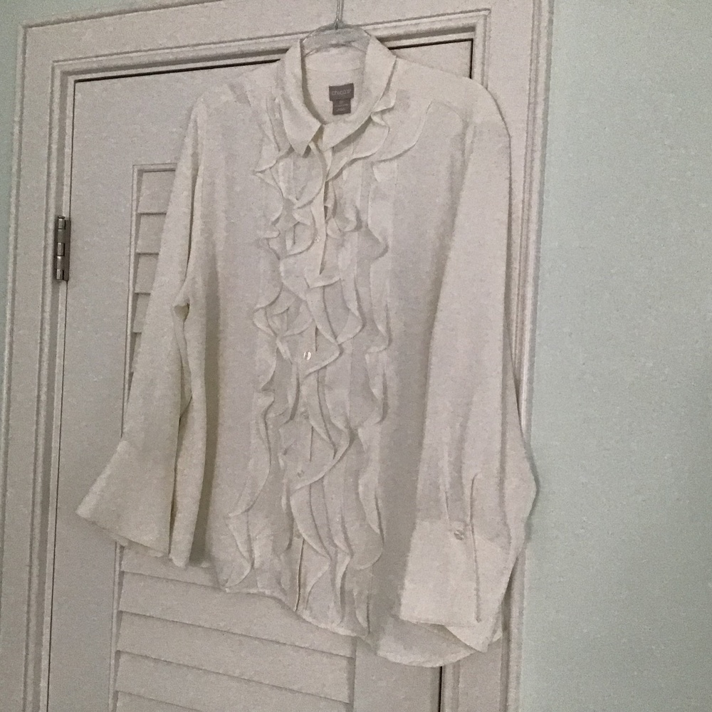 Chico’s ruffled blouse